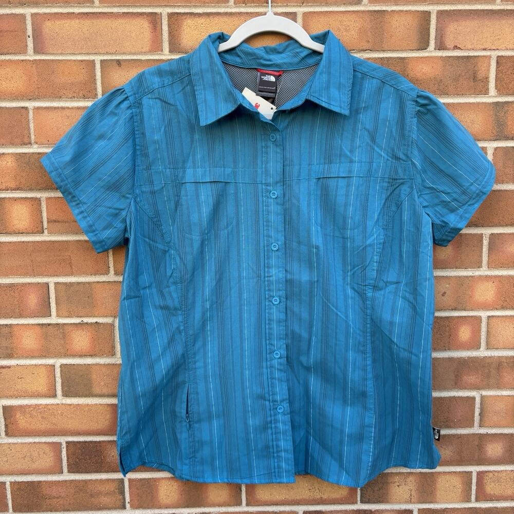 NWT North Face Short Sleeve Womens XL Hayes Burst Hiking Blouse Top
